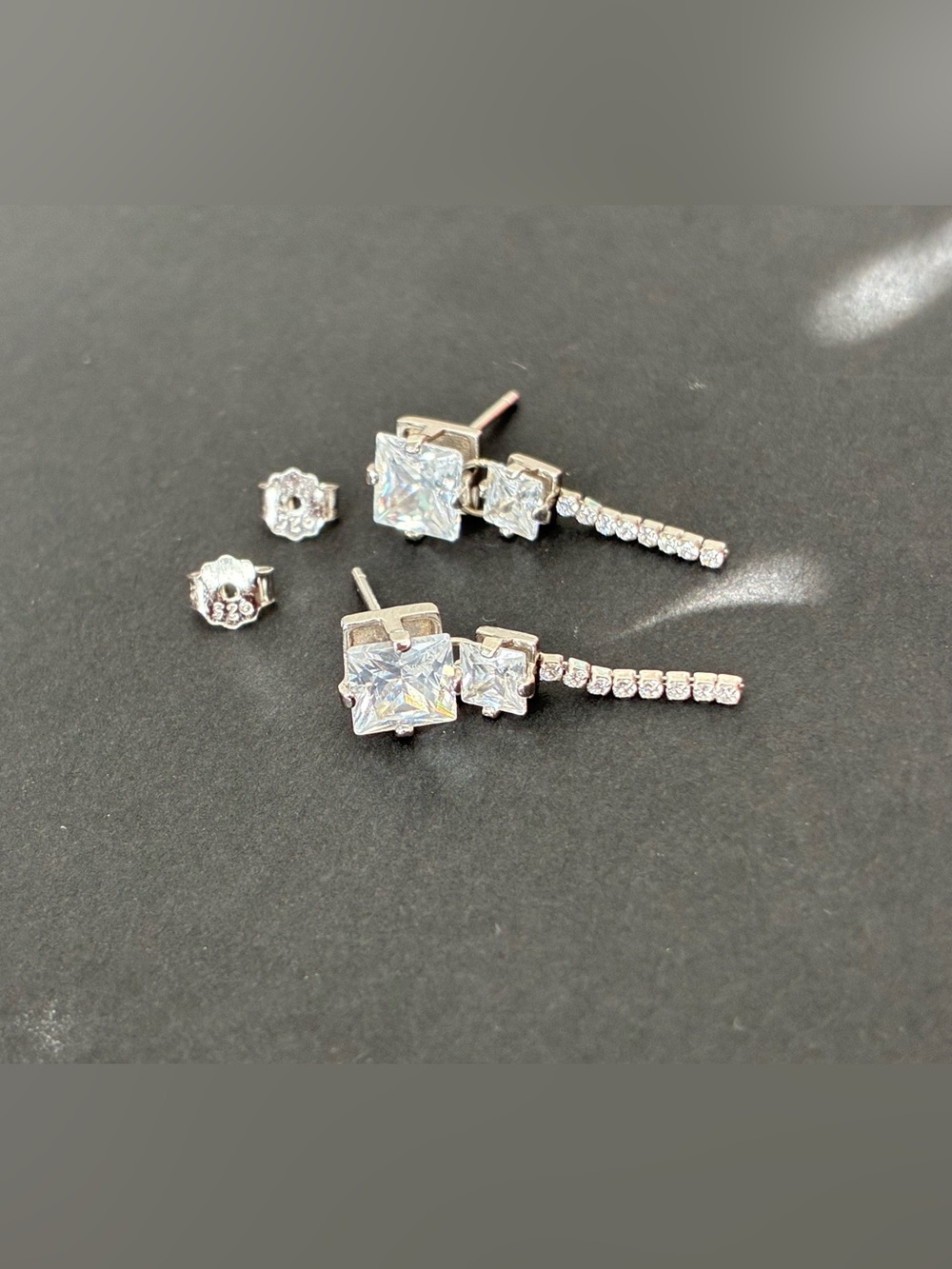 925 Sterling Silver Drop Earrings